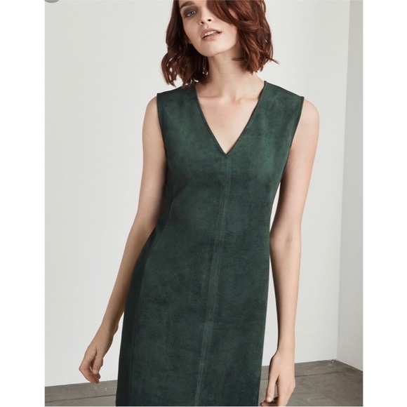 BCBGMAXAZRIA Malina Faux Suede Dress - Alpine Green - XXS - NWT - Picture 2 of 11